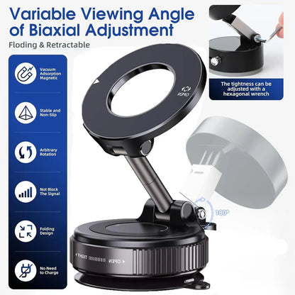 2026 Magnetic vacuum car phone holder 360 adjustable mount